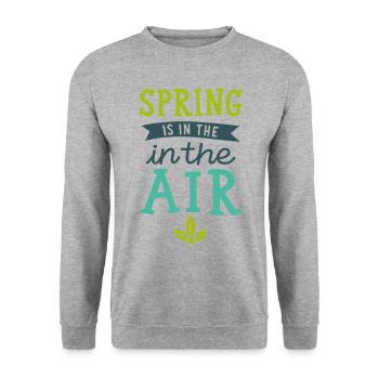 Spring is in the Air - Unisex Sweatshirt - salt & pepper - Front - Alina (178cm) & Michal (187cm)