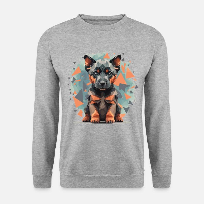Low-Poly German Shepherd - Unisex Sweatshirt - salt & pepper