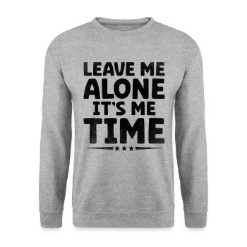 Laissez-moi tranquille C’est moi le temps de dicter pour les introvertis - Sweat-shirt Unisexe - gris chiné - Devant - Alina (178cm) & Michal (187cm)