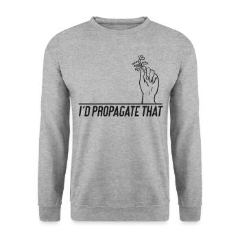 Amateur de plantes Jardinage - Sweat-shirt Unisexe - gris chiné - Devant - Alina (178cm) & Michal (187cm)