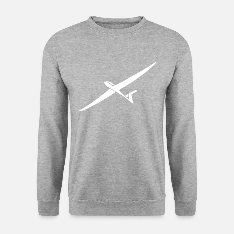 Sailplane Glider Aviation - Unisex Pullover - Weißgrau meliert