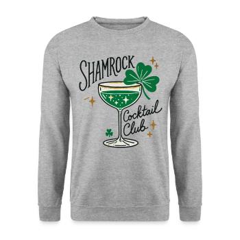 Shamrock Cocktail Club pour la Saint-Patrick - Sweat-shirt Unisexe - gris chiné - Devant - Alina (178cm) & Michal (187cm)