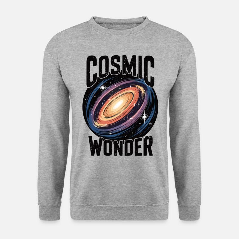 Galaxien und Wunder - Unisex Pullover - Weißgrau meliert