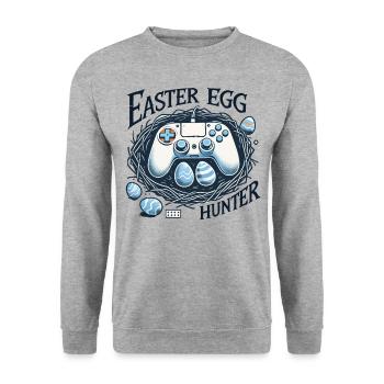 Conception de manette de chasse aux œufs de Pâques de jeu - Sweat-shirt Unisexe - gris chiné - Devant - Alina (178cm) & Michal (187cm)