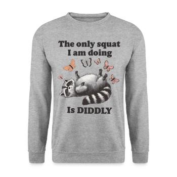 Drôle de raton laveur sans motivation - Sweat-shirt Unisexe - gris chiné - Devant - Alina (178cm) & Michal (187cm)
