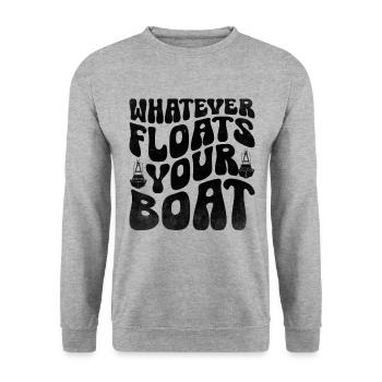 Was auch immer schwimmt, Ihr Boot Paddelboot - Unisex Pullover - Weißgrau meliert - Vorne - Alina (178cm) & Michal (187cm)