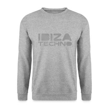 Ibiza Techno - Unisex Sweatshirt - salt & pepper - Front - Alina (178cm) & Michal (187cm)