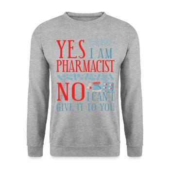Technicien en pharmacie - Sweat-shirt Unisexe - gris chiné - Devant - Alina (178cm) & Michal (187cm)