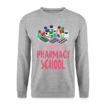 Pharmacy Tech Technician - Unisex Sweatshirt - salt & pepper - Front - Alina (178cm) & Michal (187cm)