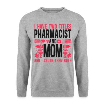 Technicien en pharmacie - Sweat-shirt Unisexe - gris chiné - Devant - Alina (178cm) & Michal (187cm)