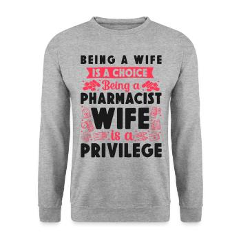 Pharmacy Tech Technician - Unisex Sweatshirt - salt & pepper - Front - Alina (178cm) & Michal (187cm)