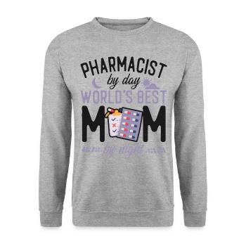 Pharmacy Tech Technician - Unisex Sweatshirt - salt & pepper - Front - Alina (178cm) & Michal (187cm)