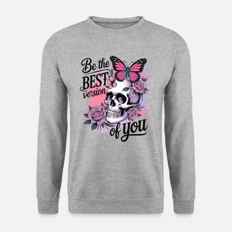 Be the best version of you - Unisex Pullover - Weißgrau meliert