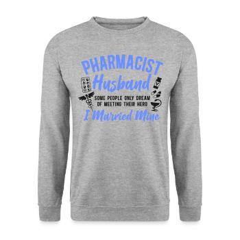 Pharmacy Tech Technician - Unisex Sweatshirt - salt & pepper - Front - Alina (178cm) & Michal (187cm)