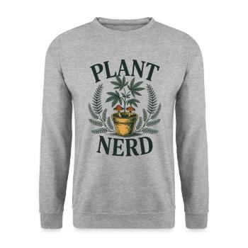 Plant Nerd – Édition Cannabis - Sweat-shirt Unisexe - gris chiné - Devant - Alina (178cm) & Michal (187cm)