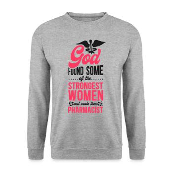 Pharmacy Tech Technician - Unisex Sweatshirt - salt & pepper - Front - Alina (178cm) & Michal (187cm)