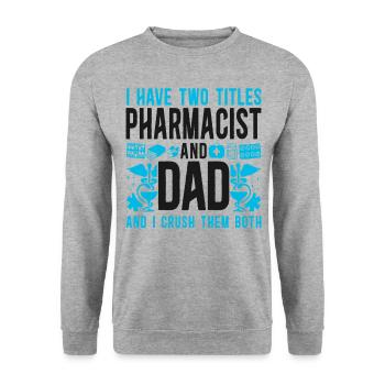Technicien en pharmacie - Sweat-shirt Unisexe - gris chiné - Devant - Alina (178cm) & Michal (187cm)