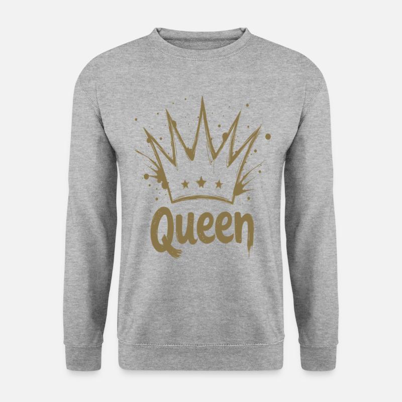 Queen Crown Splash - Unisex Sweatshirt - salt & pepper
