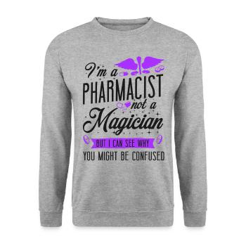 Technicien en pharmacie - Sweat-shirt Unisexe - gris chiné - Devant - Alina (178cm) & Michal (187cm)