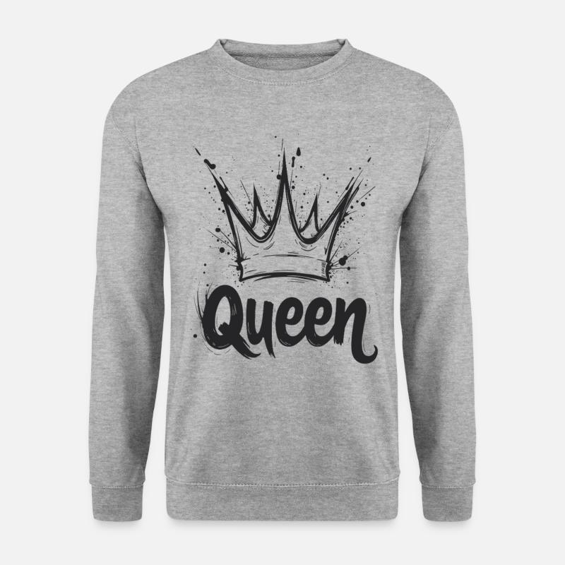 Queen Crown Splash - Unisex Sweatshirt - salt & pepper
