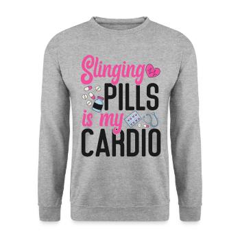 Pharmacy Tech Technician - Unisex Pullover - Weißgrau meliert - Vorne - Alina (178cm) & Michal (187cm)