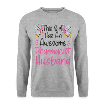 Pharmacy Tech Technician - Unisex Pullover - Weißgrau meliert - Vorne - Alina (178cm) & Michal (187cm)
