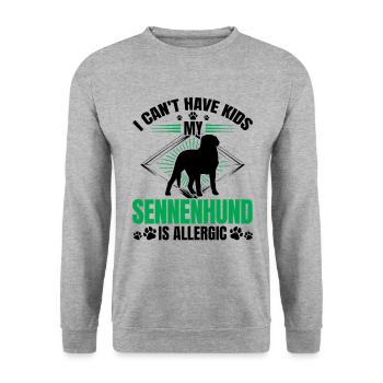 Sennenhund allergisch Schweizer Sennenhund - Unisex Pullover - Weißgrau meliert - Vorne - Alina (178cm) & Michal (187cm)