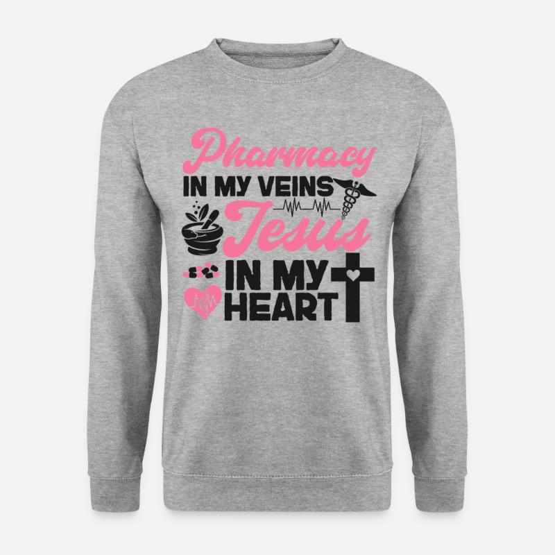Pharmacy Tech Technician - Unisex Pullover - Weißgrau meliert