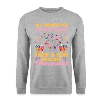 Pharmacy Tech Technician - Unisex Sweatshirt - salt & pepper - Front - Alina (178cm) & Michal (187cm)