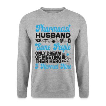 Pharmacy Tech Technician - Unisex Sweatshirt - salt & pepper - Front - Alina (178cm) & Michal (187cm)