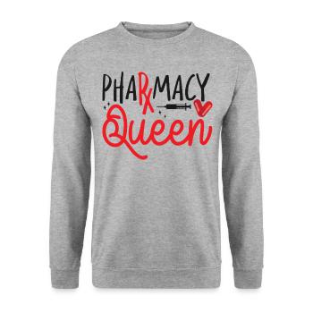 Pharmacy Tech Technician - Unisex Sweatshirt - salt & pepper - Front - Alina (178cm) & Michal (187cm)