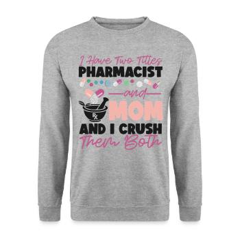 Technicien en pharmacie - Sweat-shirt Unisexe - gris chiné - Devant - Alina (178cm) & Michal (187cm)