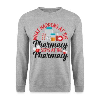 Pharmacy Tech Technician - Unisex Sweatshirt - salt & pepper - Front - Alina (178cm) & Michal (187cm)