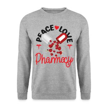 Pharmacy Tech Technician - Unisex Pullover - Weißgrau meliert - Vorne - Alina (178cm) & Michal (187cm)