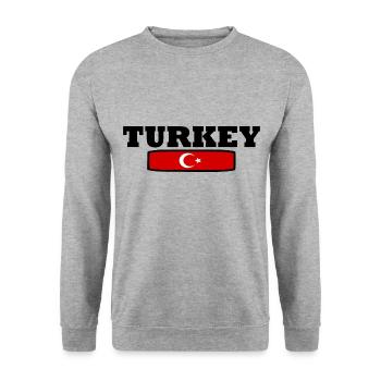Türkei - Unisex Pullover - Weißgrau meliert - Vorne - Alina (178cm) & Michal (187cm)