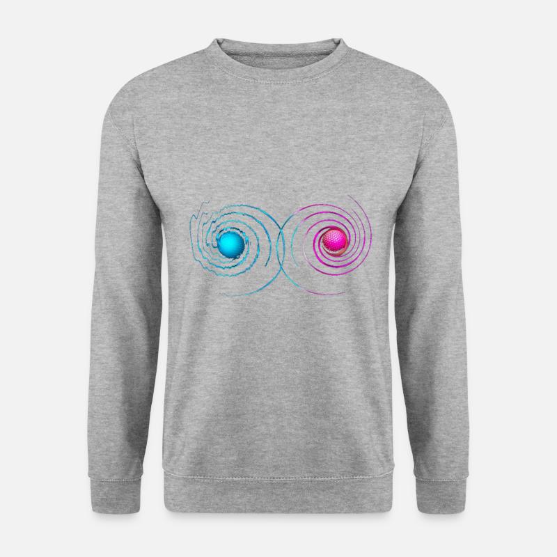 Vibration Vibration Objets Sphère Dimension - Sweat-shirt Unisexe - gris chiné