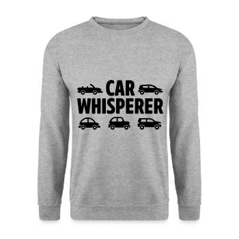 Car Whisperer Car Lover Car Mechanic Vehicle Techn - Unisex Sweatshirt - salt & pepper - Front - Alina (178cm) & Michal (187cm)