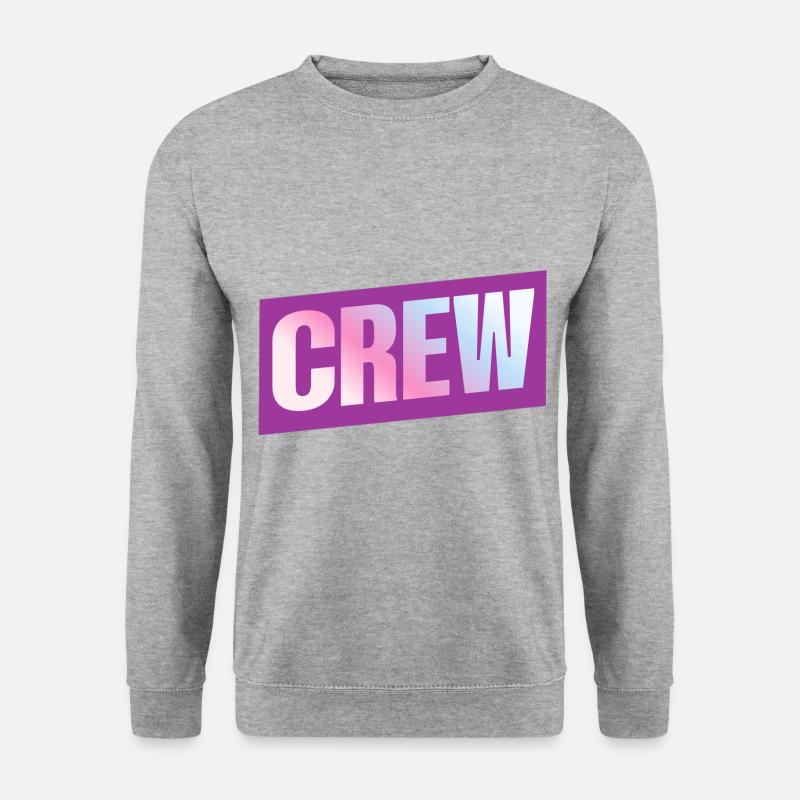 Crew - Unisex Pullover - Weißgrau meliert