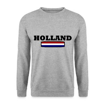 HOLLAND - Sweat-shirt Unisexe - gris chiné - Devant - Alina (178cm) & Michal (187cm)