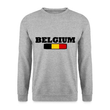 Belgium - Unisex Sweatshirt - salt & pepper - Front - Alina (178cm) & Michal (187cm)