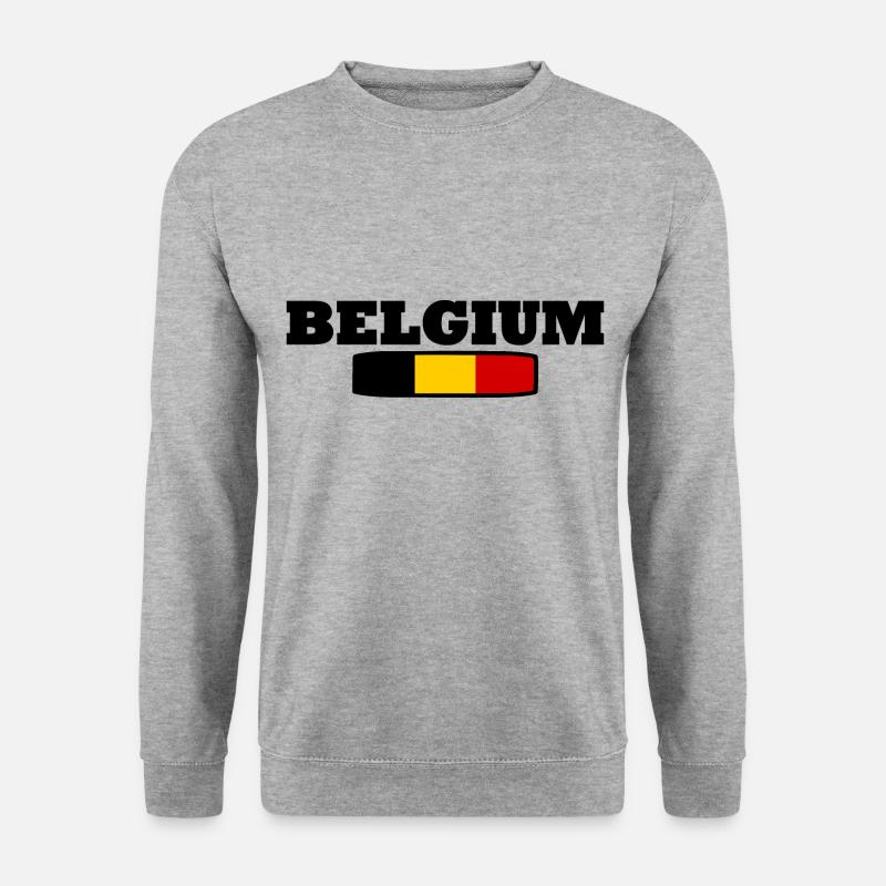 Belgien - Unisex Pullover - Weißgrau meliert