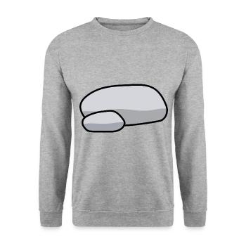 Stones - Unisex Sweatshirt - salt & pepper - Front - Alina (178cm) & Michal (187cm)