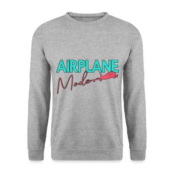 Pilote d’avion Voler Mode de vol An i Cadeau - Sweat-shirt Unisexe - gris chiné - Devant - Alina (178cm) & Michal (187cm)