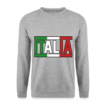 Italia Italiener Italienisch Italien - Unisex Pullover - Weißgrau meliert - Vorne - Alina (178cm) & Michal (187cm)