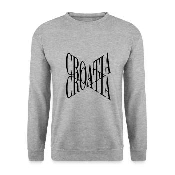 Croatia - Unisex Sweatshirt - salt & pepper - Front - Alina (178cm) & Michal (187cm)