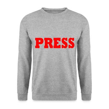 Press - Sweat-shirt Unisexe - gris chiné - Devant - Alina (178cm) & Michal (187cm)