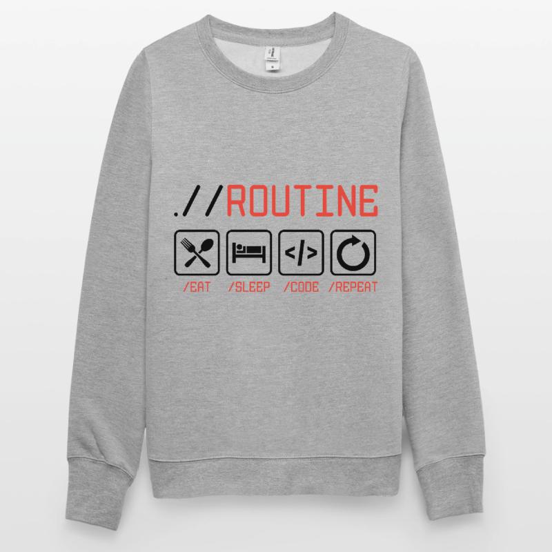 Routine Eat Sleep Code Repeat Software Developer C Unisex Pullover