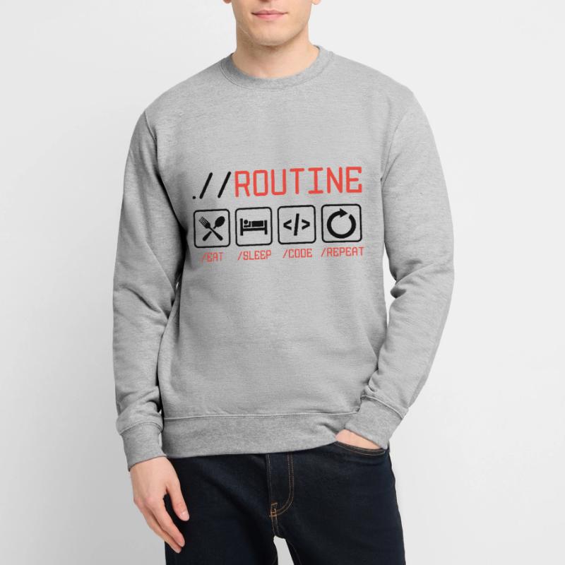 Routine Eat Sleep Code Repeat Software Developer C Unisex Pullover