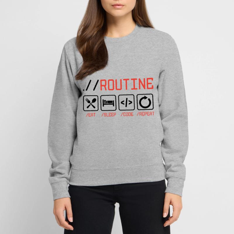 Routine Eat Sleep Code Repeat Software Developer C Unisex Pullover