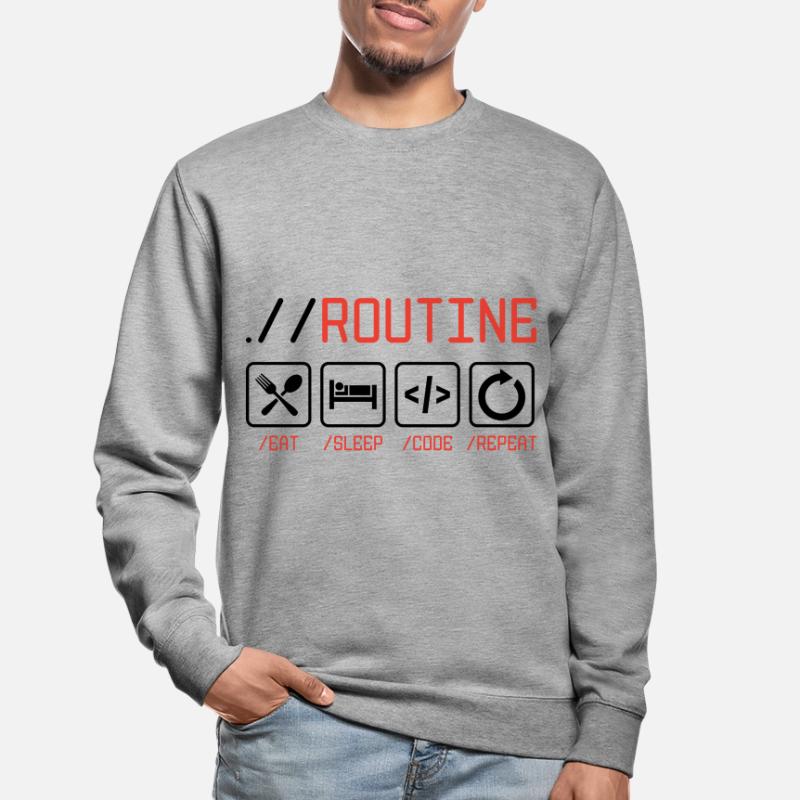 Routine Eat Sleep Code Repeat Software Developer C Unisex Pullover